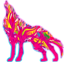 Fából készült puzzle Üvöltő Farkas 250 darab