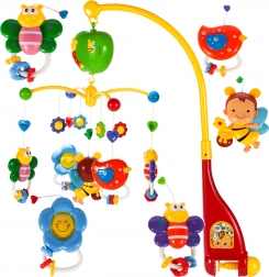 Méhecskés és pillangós zenélő körforgó