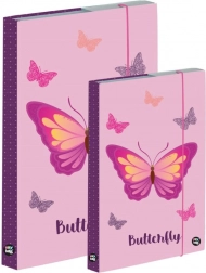 A4 és A5 füzetdoboz-készlet pillangó mintával