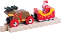 Mikulás rénszarvas-fogata sínnel – Bigjigs Rail