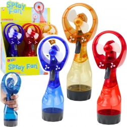 Hordozható ventilátor permetezővel, elemekkel működik