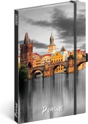 Elegáns prágai jegyzetfüzet mágneses zárással