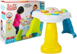 Oktatási asztal babáknak zenei effektekkel