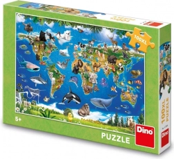 DINO puzzle állattérkép – 100 XL darab