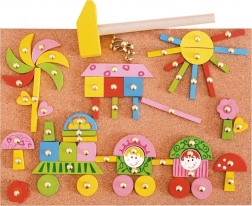 Parafa kalapálós mozaik lányoknak – kreatív fa mozaik szegecsekkel