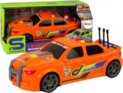 Sportos versenyautó 1:16 hanggal és fénnyel – narancssárga