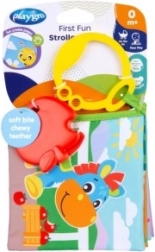 Playgro felakasztható babakönyv babakocsira rágókával