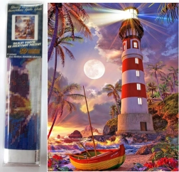 Gyémántfestés Világítótorony 30x40 cm