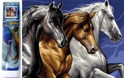 Gyémántfestés Vad trió 30 × 40 cm