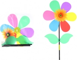 virág alakú szélforgó műanyag pálcán