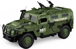 Katonai autó fény- és hangeffektekkel, 25,5 cm