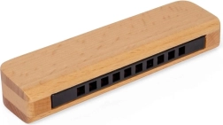Bigjigs Toys fa szájharmonika – natúr
