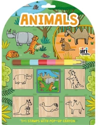 Bélyegző készlet Állatok viaszkrétával