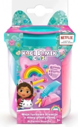 GABIN GYURMA KÉSZLET CICÁS HÁZ Szivárványos alkotásaim – türkiz pohár