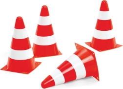 Rolly Toys közlekedési bóják – 4 darabos figyelmeztető bójaszett