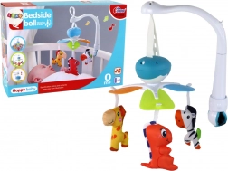 Zenélő körhinta három állatfigurával gyerekeknek