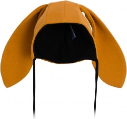 Babarózsák pamut sapka fülecskékkel New Baby Favorite barna 4–6 hónapos