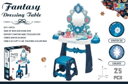Interaktív gyermek kozmetikai asztal világítással és kiegészítőkkel