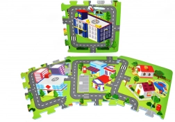 Puha habszivacs blokkok – város, 9 db (32 × 32 cm)