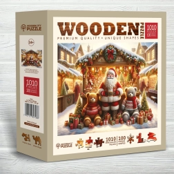 Karácsonyi vásár fa puzzle 1010 darabos Wooden City