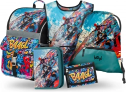 Zippy Skatepark iskolásoknak: iskolatáska, tolltartó, tornazsák, kötény és pénztárca