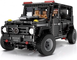 Terepjáró autó építőkészlet 1:10, 1722 elem – fekete