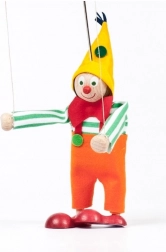 Fából készült marionett bohóc Jarmil 12 cm