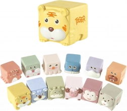 Puha szenzoros állatos kockakészlet, 12 db