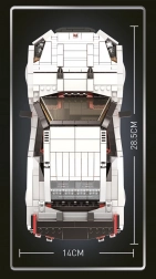 építőkészlet sportautó 1034 darab – fehér