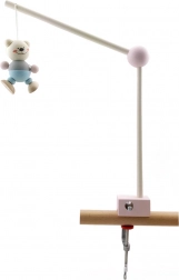 Hess fa mobil-/forgókar tartó kiságy fölé – rózsaszín, erős csavarszorítóval