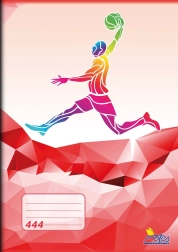 Iskolai füzet A4, vonalas 8 mm, 40 lap – Sport motívum