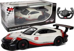 Távirányítós autó Porsche 911 GT3 CUP Rastar 1:14 fehér