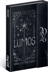 Heti mágneses határidőnapló Harry Potter Lumos 2026, 11 x 16 cm