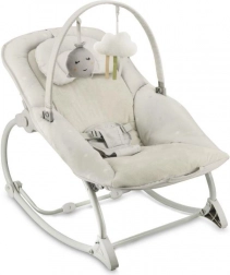 rezgő pihenőszék melódiákkal MoMi LAPIS, világosszürke