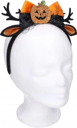 Karneváli fejpánt fülekkel és tök díszítéssel