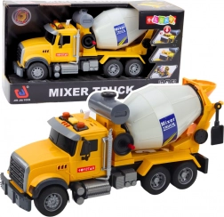 Gyerek betonkeverő teherautó fényekkel és hangokkal, sárga, 31,5 cm