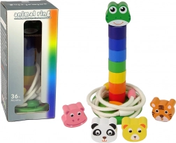 Fa oktatópiramis és állatos gyűrűk