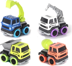 Fém építőipari autó 6 cm, visszahúzós