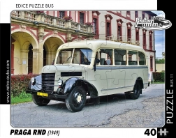 Retroautó Puzzle Autóbusz Prága RND 1949 - 40 darab