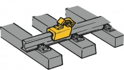 Sárga ROCO vágányütközők, 12 darabos készlet