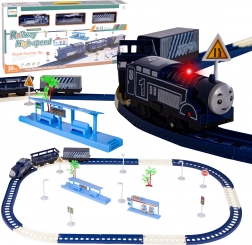 vasúti szerelvény vagonokkal, 39 darab