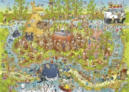 Puzzle HEYE Őrült ZOO: Ausztrál bemutató 1000 darabos