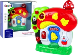 Interaktív zenei babaház állatokkal