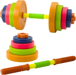 Gyerek színes súlyzó műanyag tárcsákkal és habos csúszásmentes markolattal