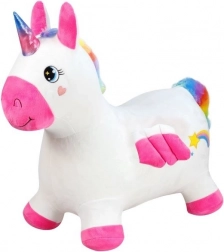 Plüss ugráló Egyszarvú pumpával