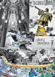 Barcelona puzzle – kollázs, 1000 darabos