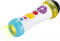 Mikrofon fényhatásokkal és hangváltóval