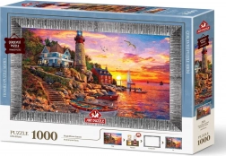ART PUZZLE Puzzle kerettel és ragasztóval Gyönyörű naplemente 1000 darab