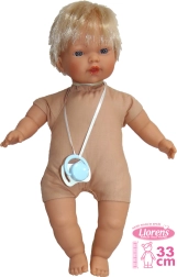 Realisztikus baba Llorens Roberto hangokkal és puha testtel 33 cm