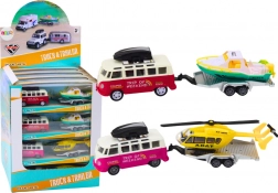 Terepjáró kisautó hajóval vagy helikopterrel fémből